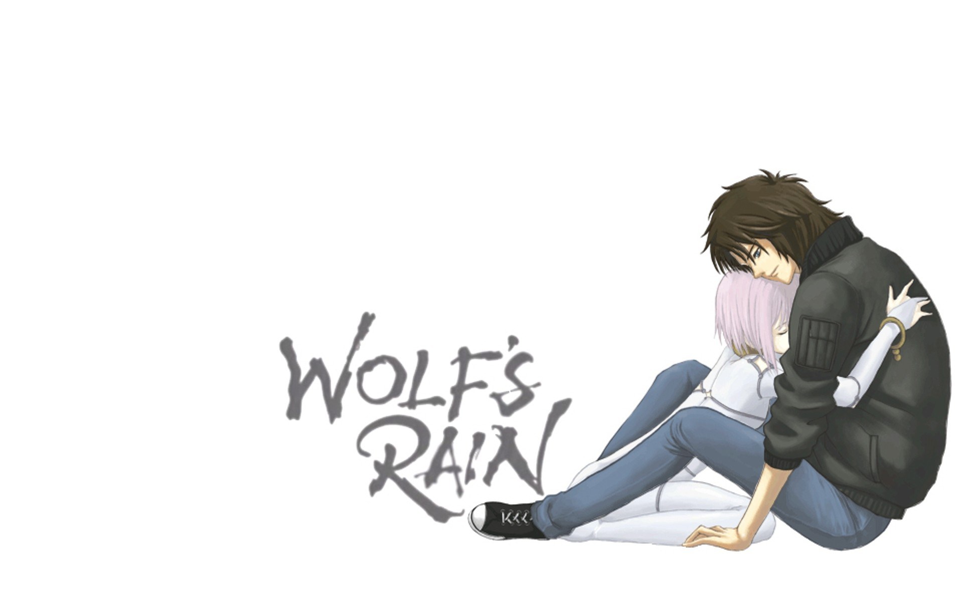 anime couple hugging