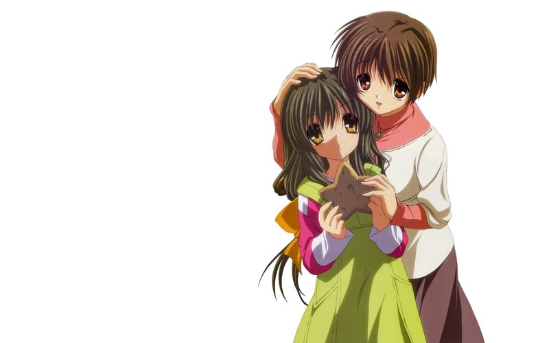 anime couple hugging