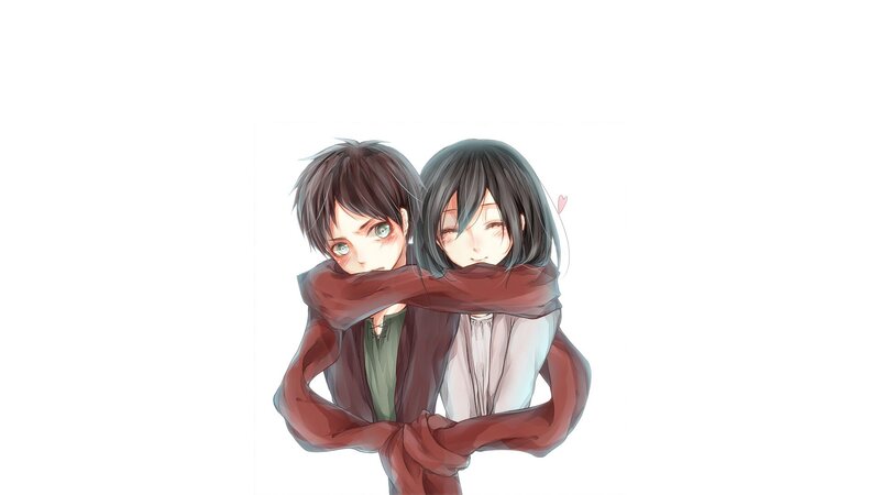anime couple hugging