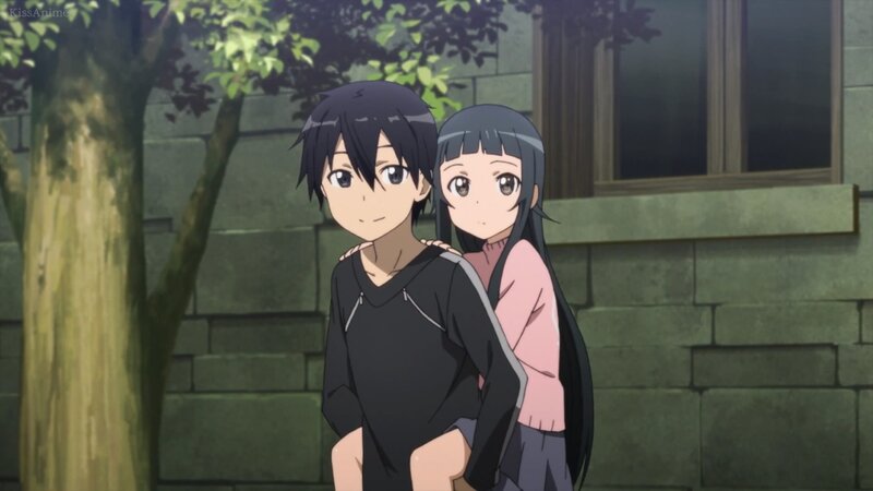 Anime Couple Hugging — Green