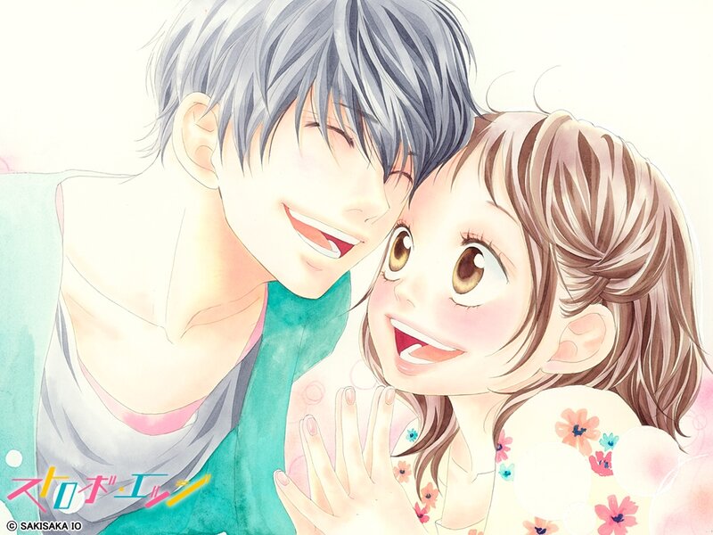 Anime Couple Hugging — White