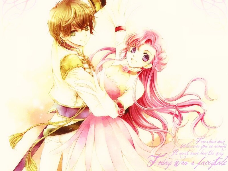 anime couple in a dance