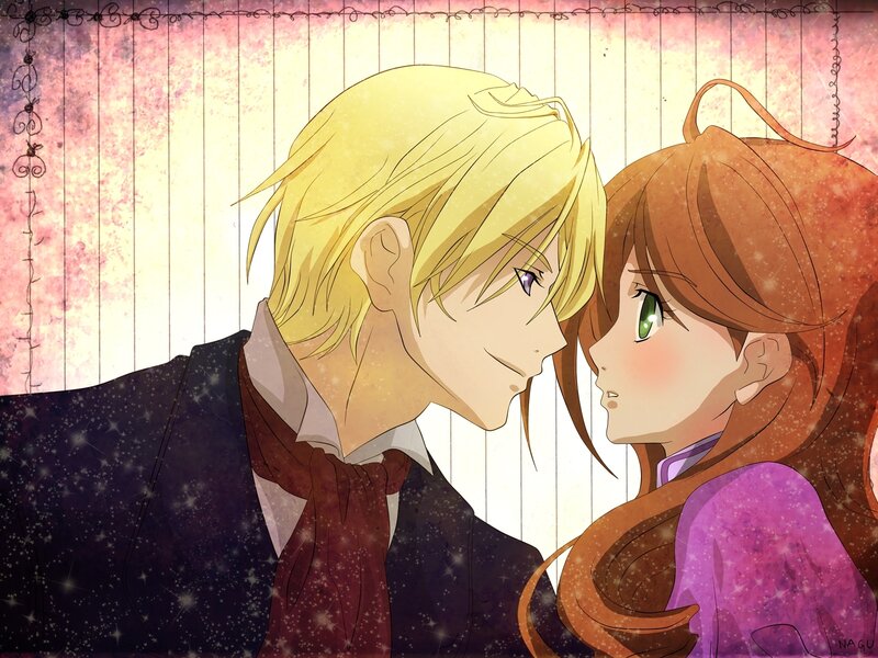 anime couple in a romantic moment