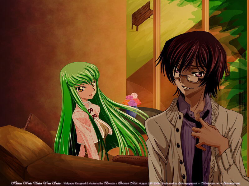 Anime couple in a room