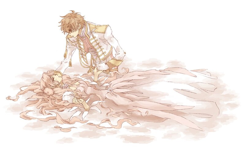 anime couple in a tender moment