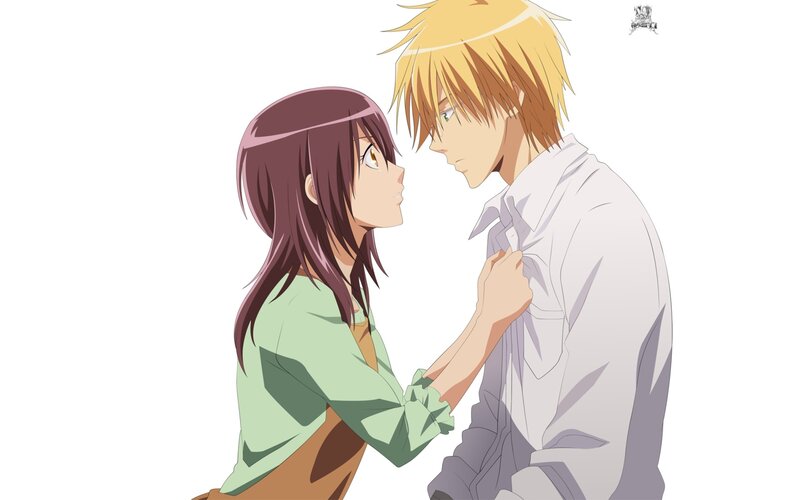 anime couple in a tender moment