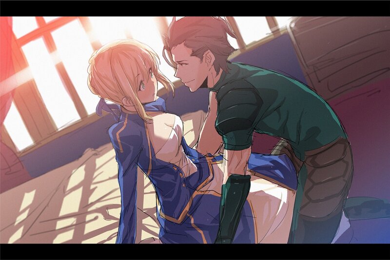 anime couple in a tender moment