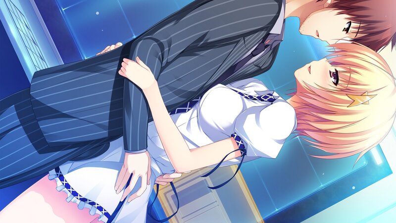 anime couple in a tender moment