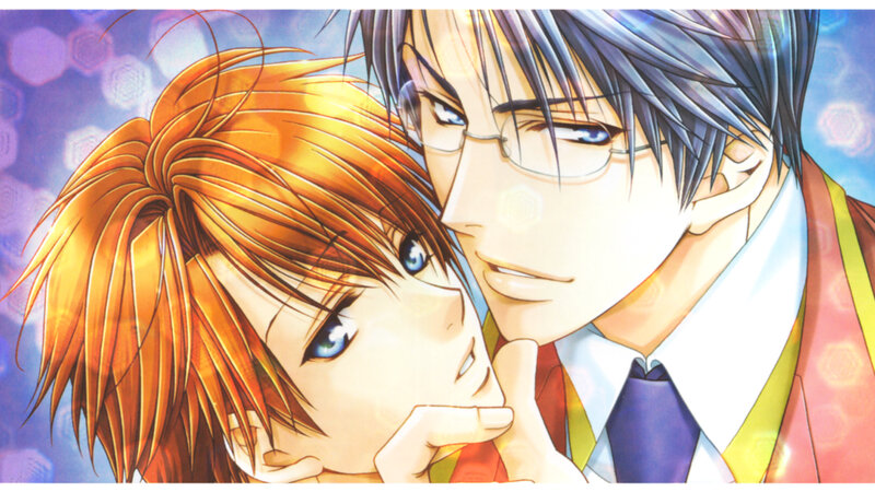 Anime couple in a tender moment