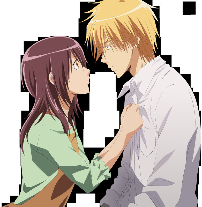 anime couple in a tender moment