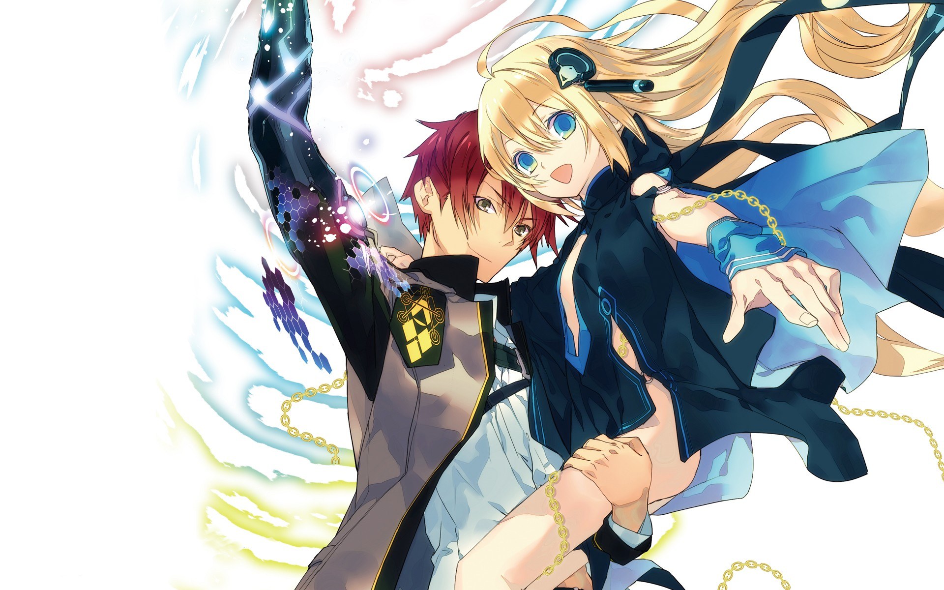 anime couple in action