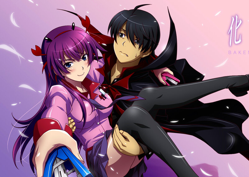 Anime Couple in Action — Purple