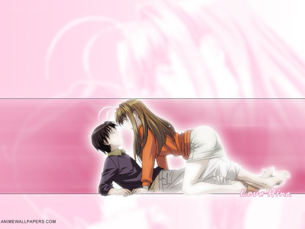 anime couple in affectionate pose