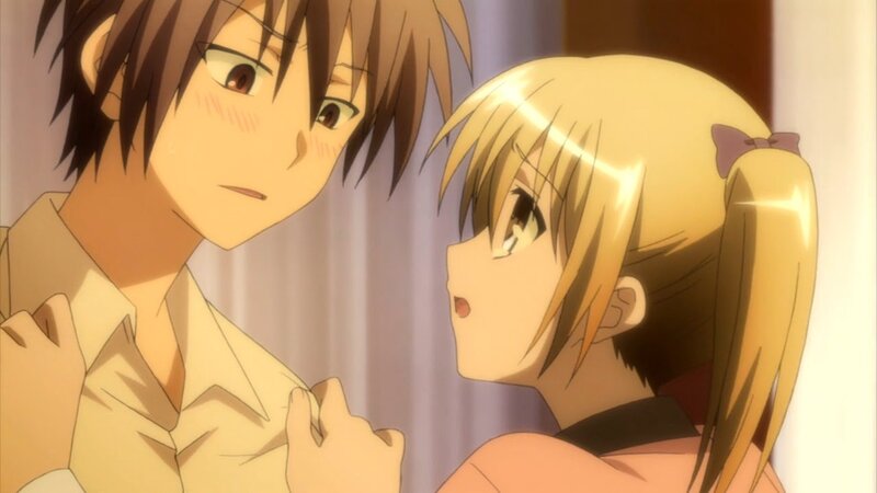 anime couple in close moment