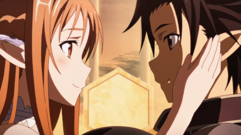Anime Couple in Close-up — Brown