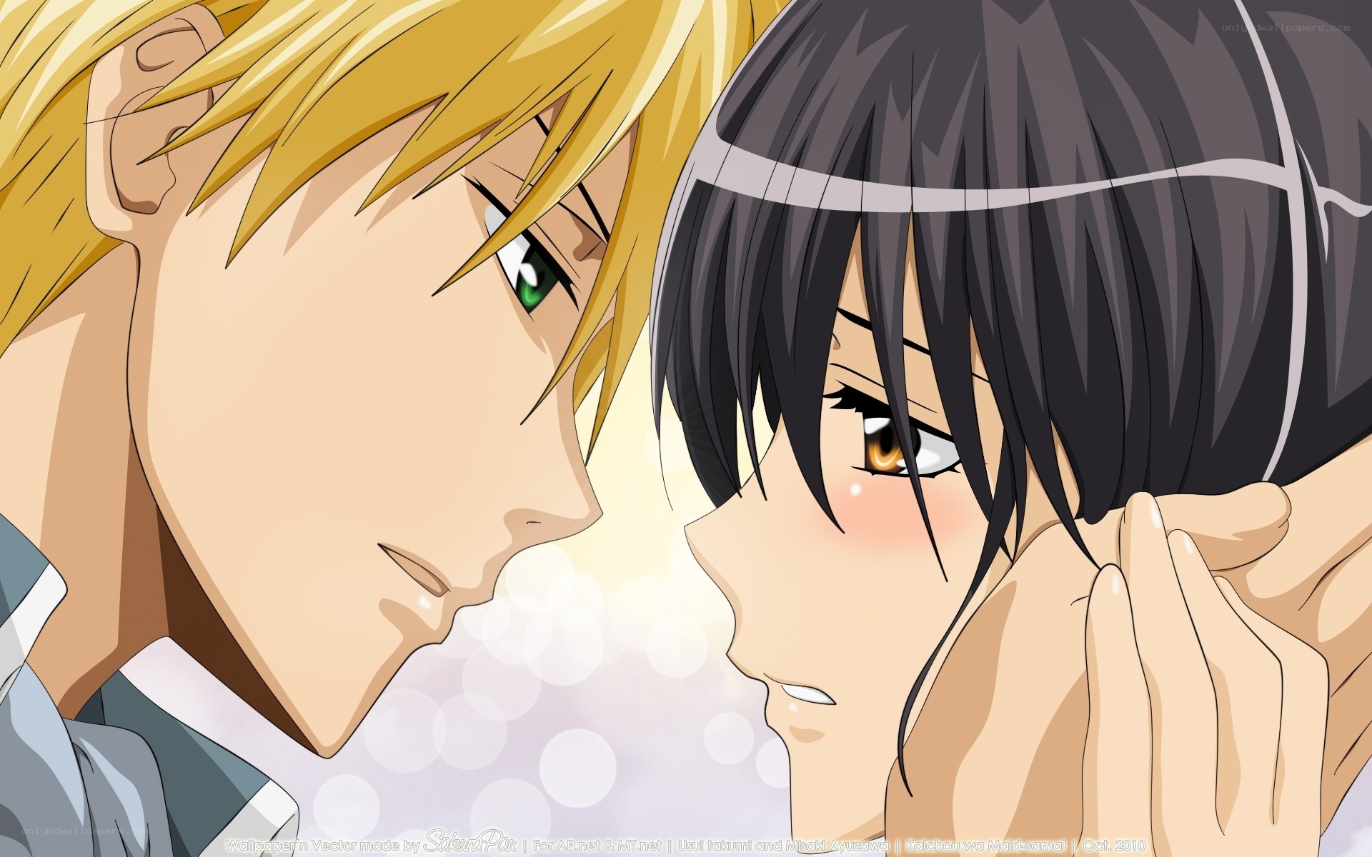 anime couple in close-up