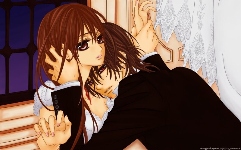 anime couple in dramatic scene