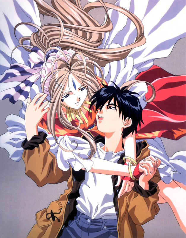 anime couple in dynamic pose