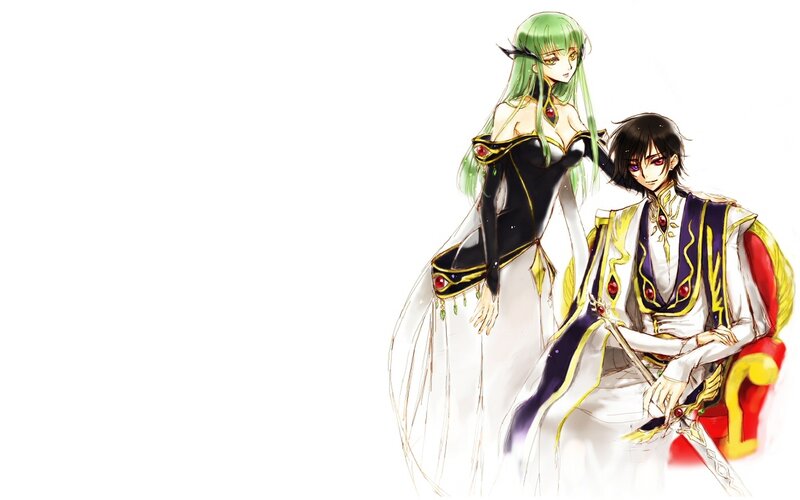 anime couple in elaborate costumes