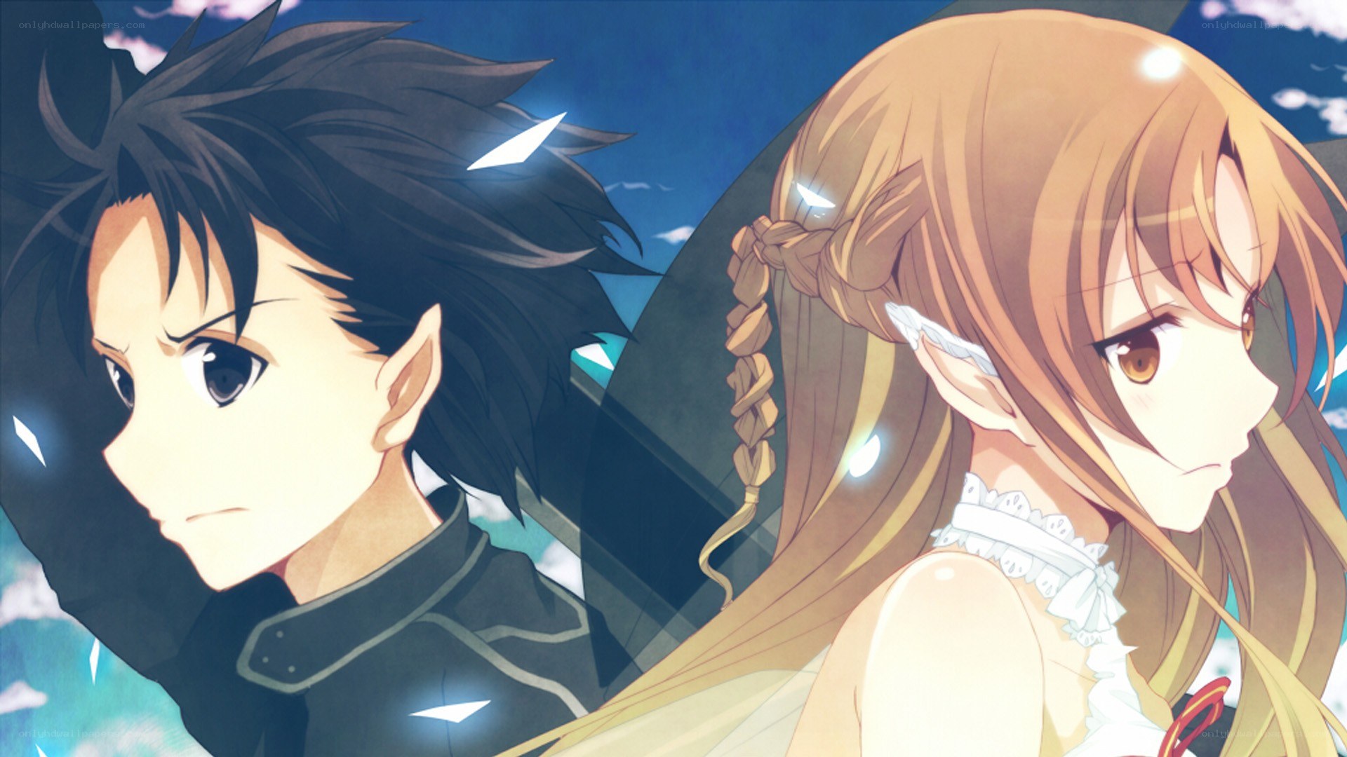 anime couple in fantasy setting