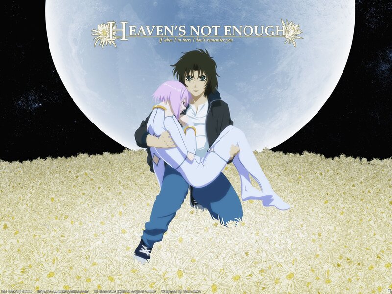 Anime Couple in Field — White