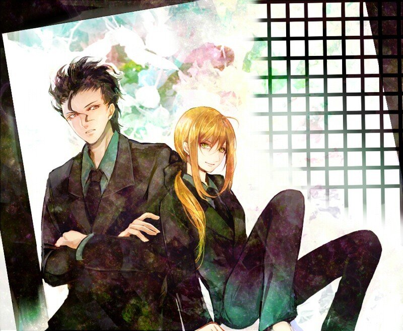 Anime couple in formal wear
