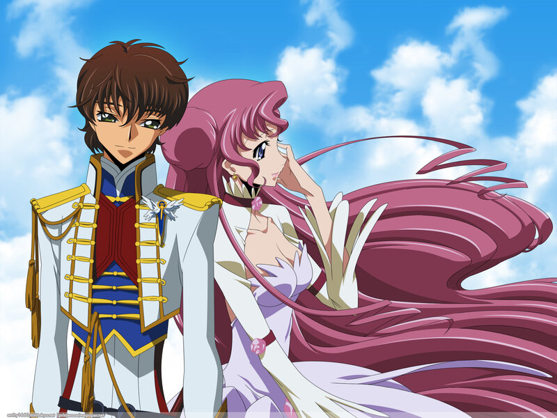 anime couple in formal wear