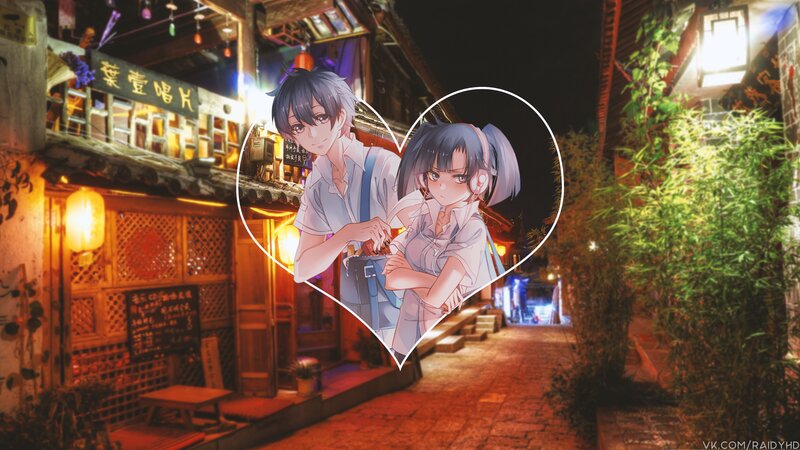Anime Couple in Heart — Orange
