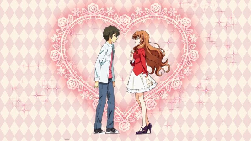 Anime Couple in Heart — Pink