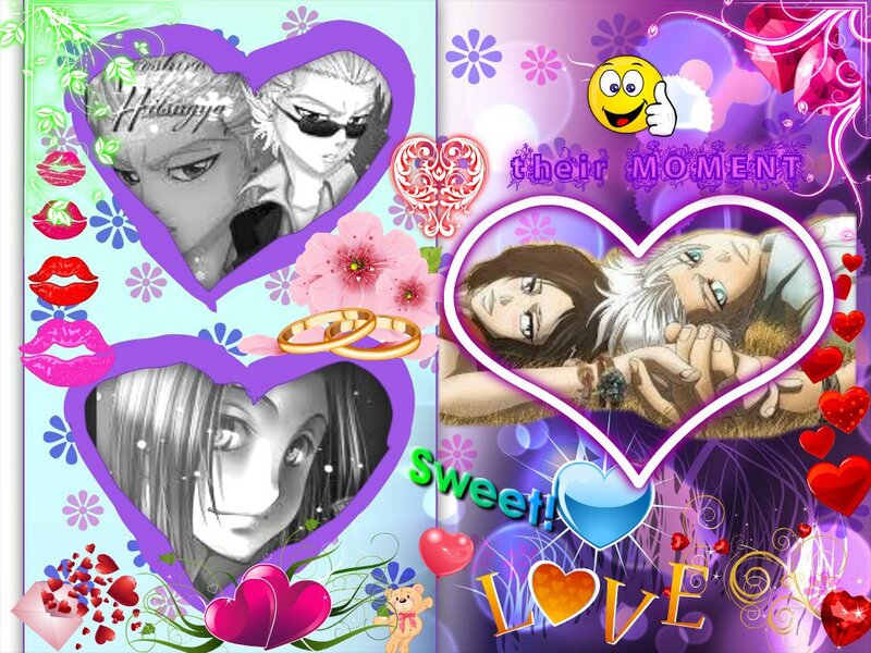 Anime Couple in Hearts