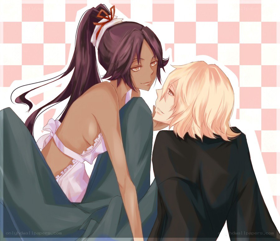 anime couple in intimate pose