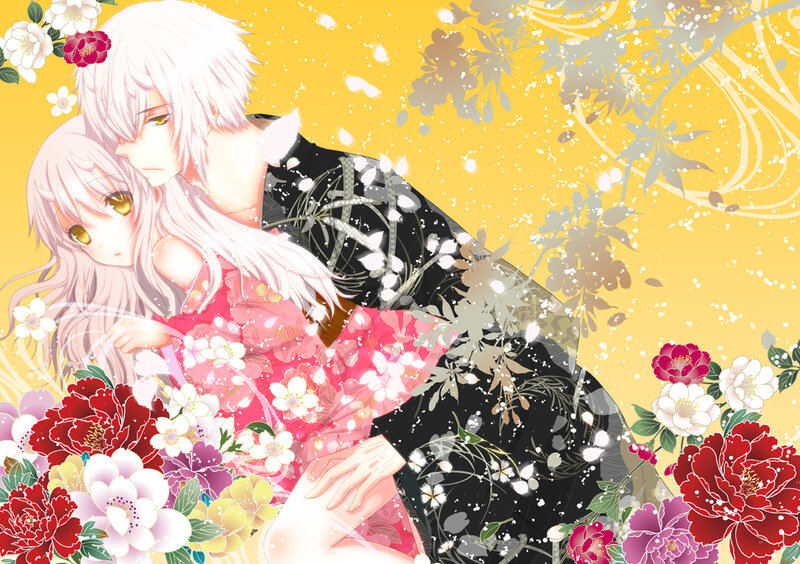 Anime Couple in Kimono