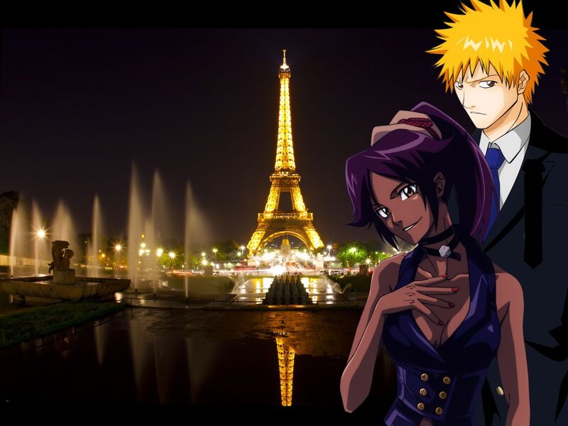 Anime Couple in Paris