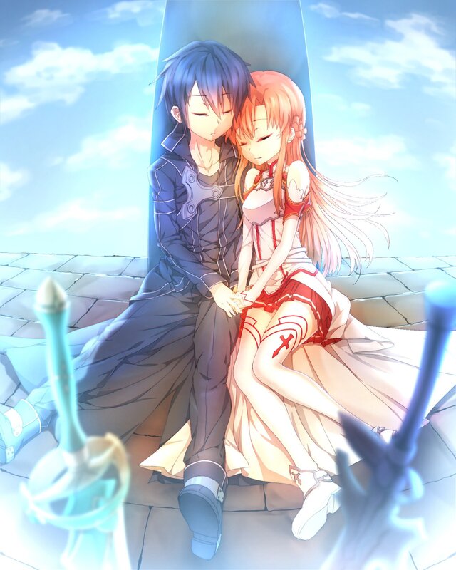 anime couple in peaceful moment