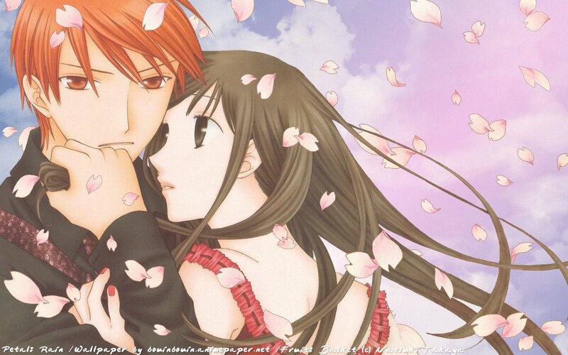 Anime Couple in Petals