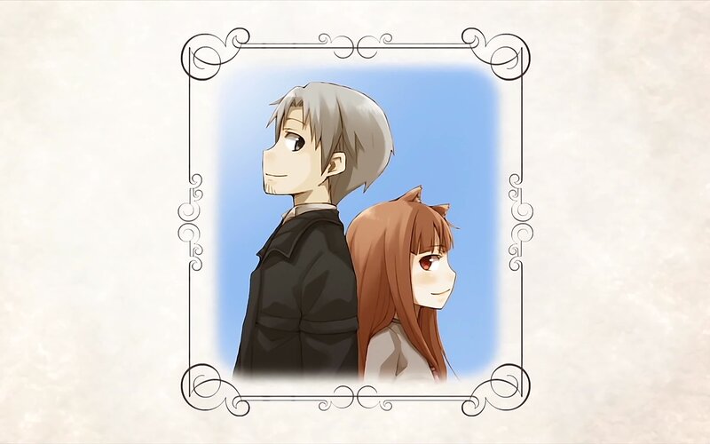 Anime Couple in Profile — Blue