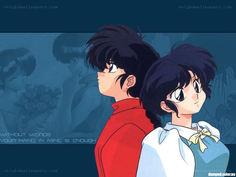 anime couple in red and white