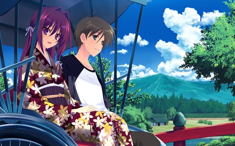 Anime Couple in Rickshaw