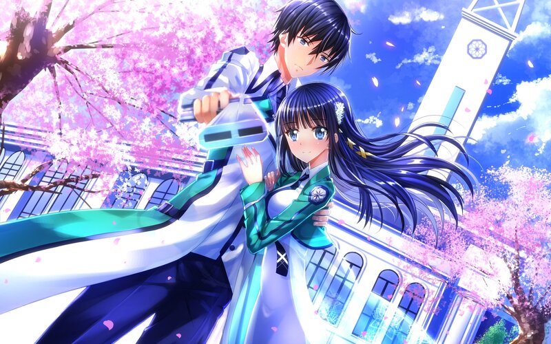 Anime Couple in School — Pink