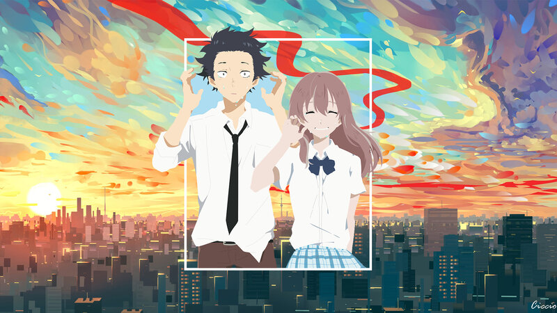 Anime Couple in School Uniforms — Orange