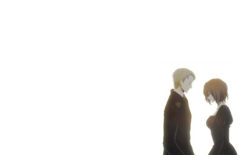 anime couple in silhouette