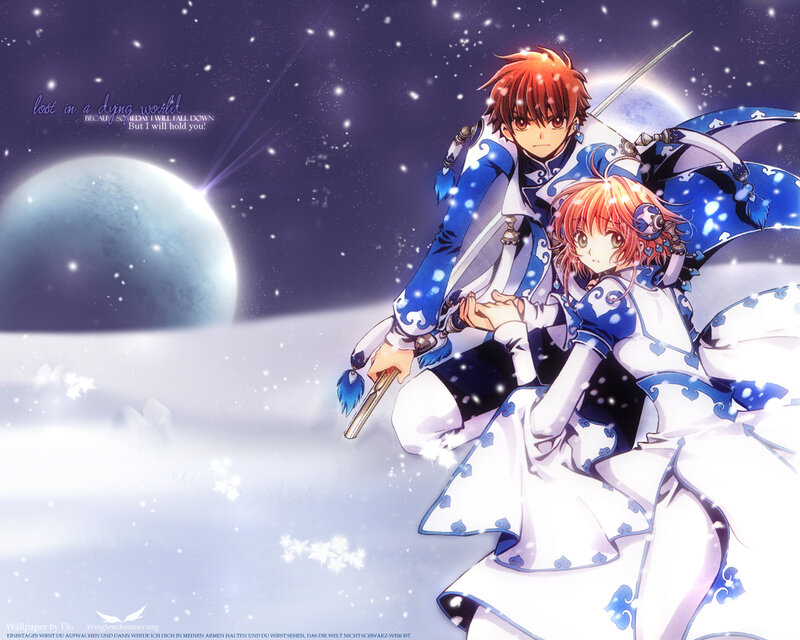 anime couple in snowy landscape