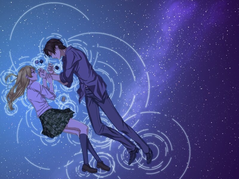 Anime Couple in Space — Blue