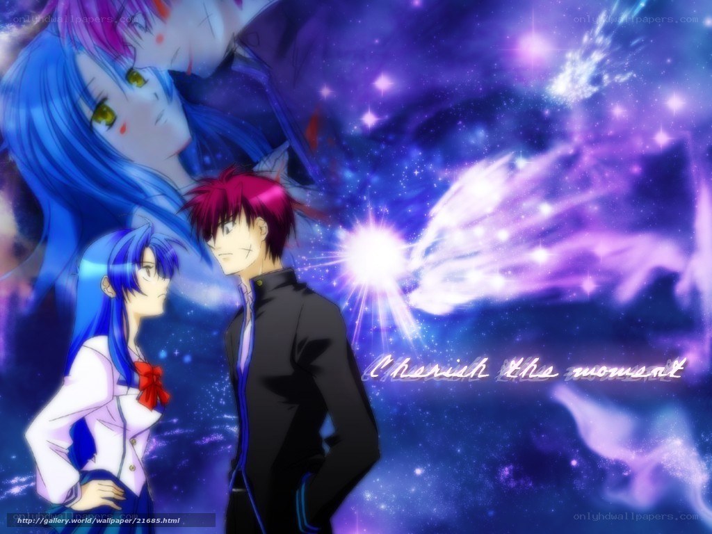 Anime couple in space