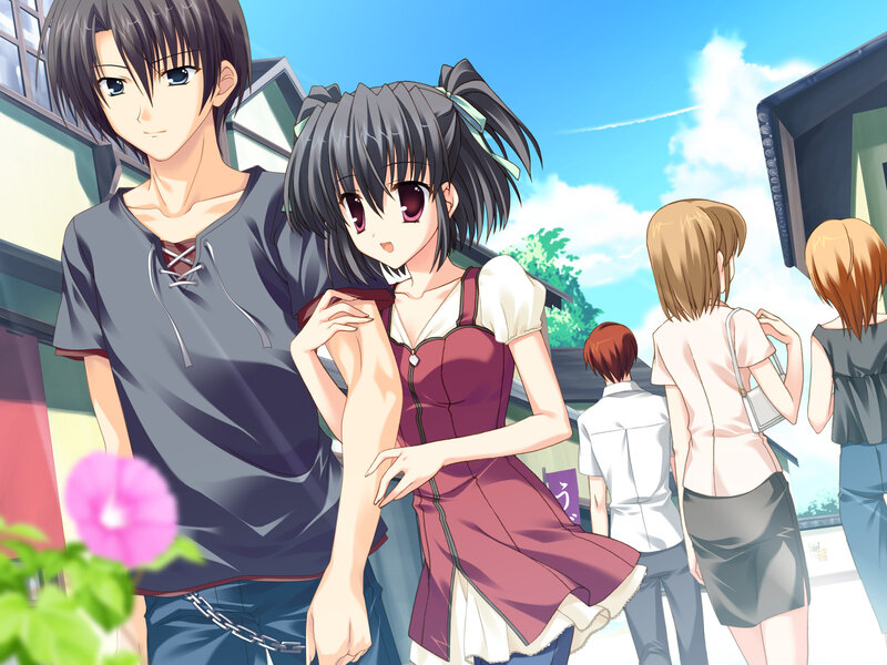 Anime Couple in Street