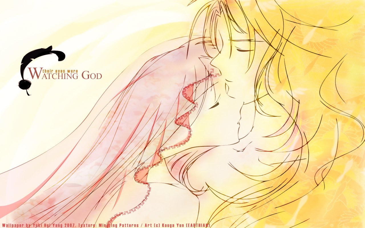 anime couple in sunlight