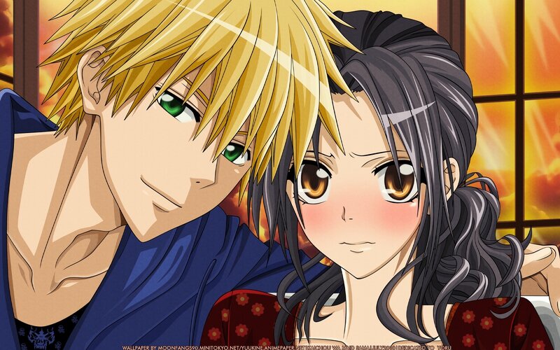 anime couple in traditional attire