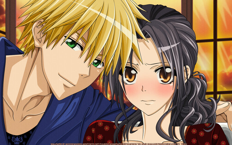 anime couple in traditional attire