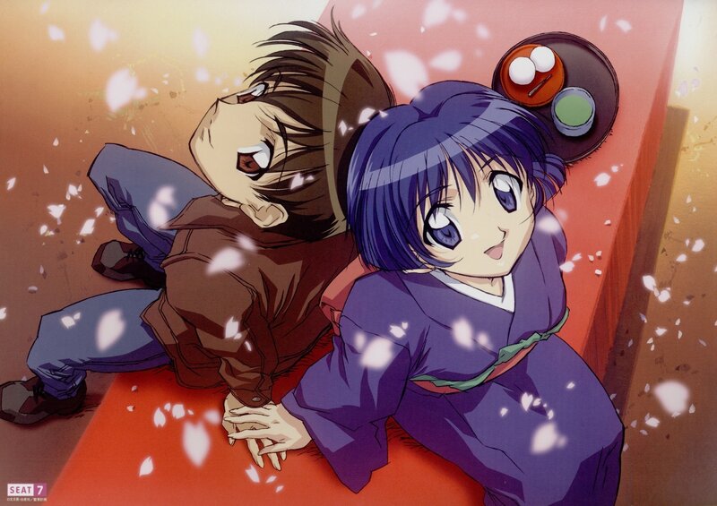 Anime couple in traditional attire