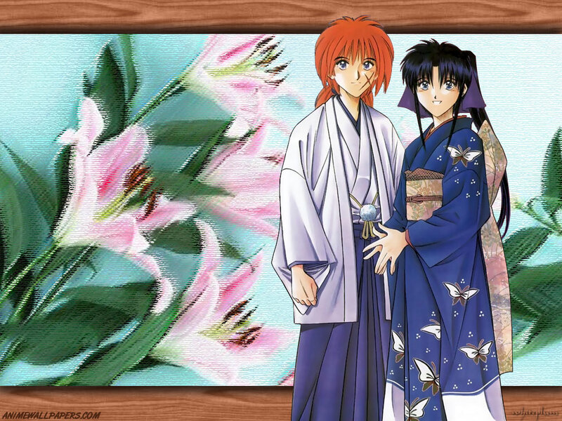 Anime couple in traditional attire